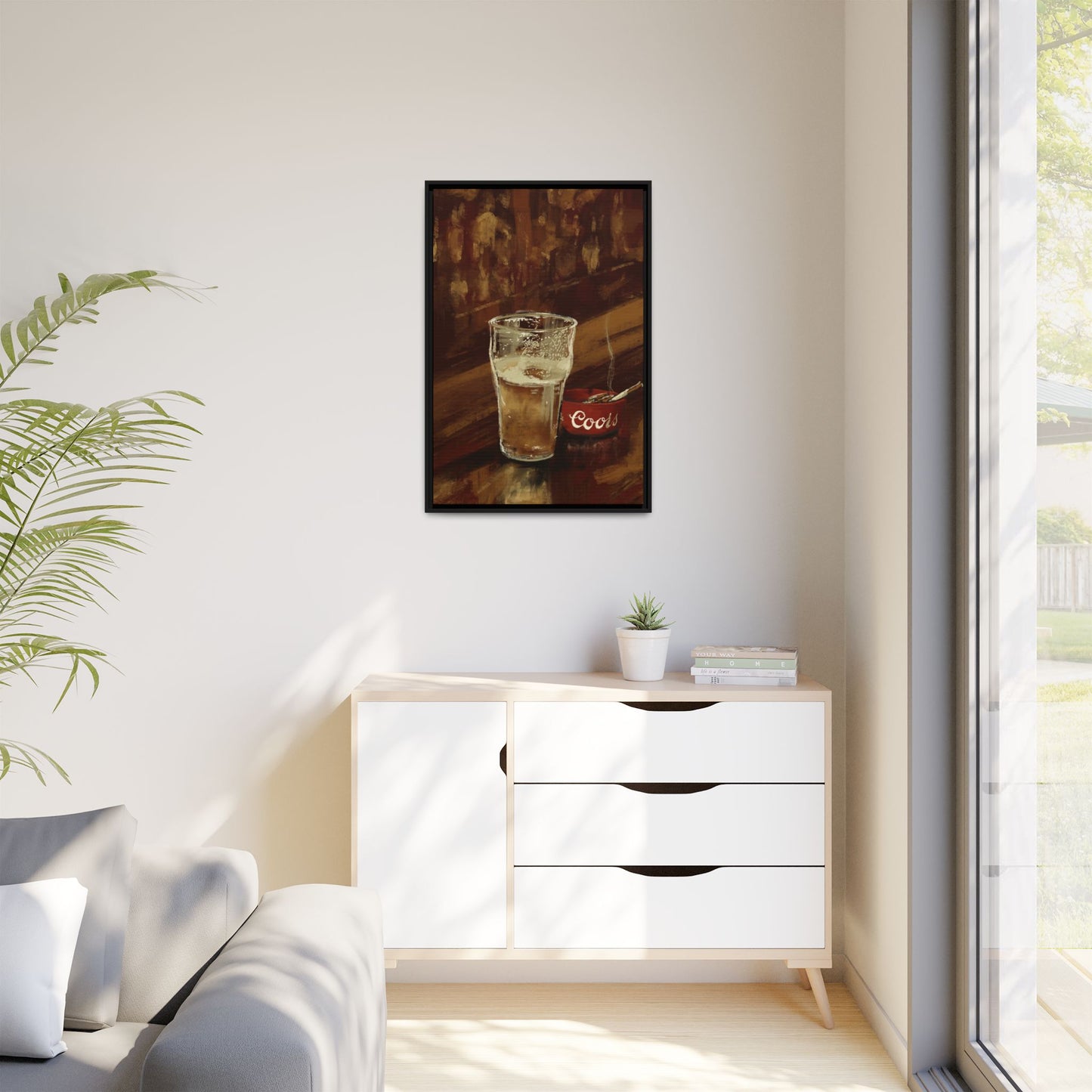 One for the Road Framed Canvas Ar