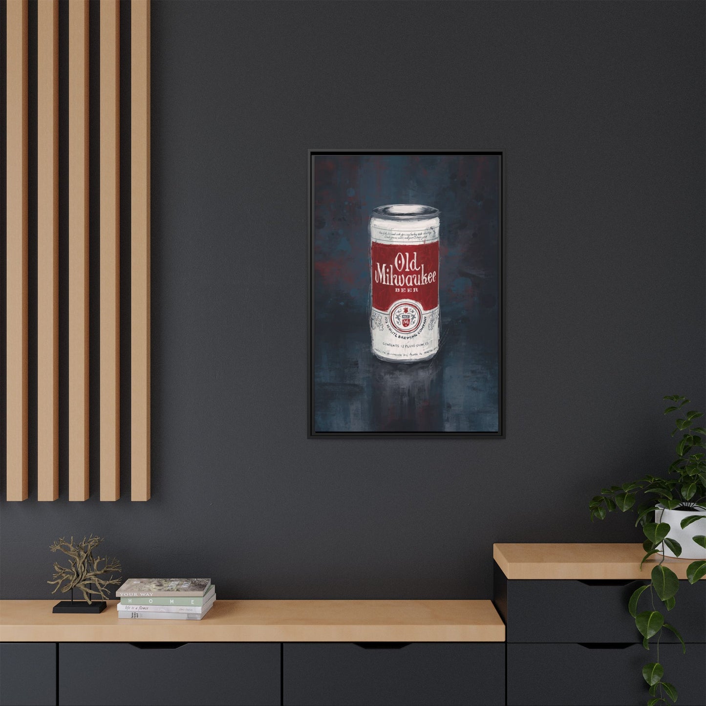 Red Label Memories - Gallery Wrapped Print with Black Frame