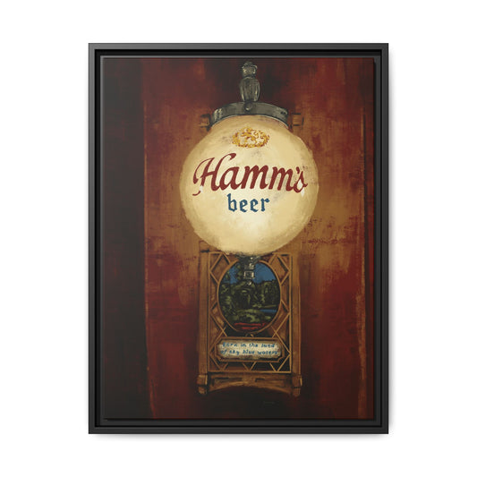 From the Land of Sky Blue Waters – Vintage Globe Sign Framed Canvas