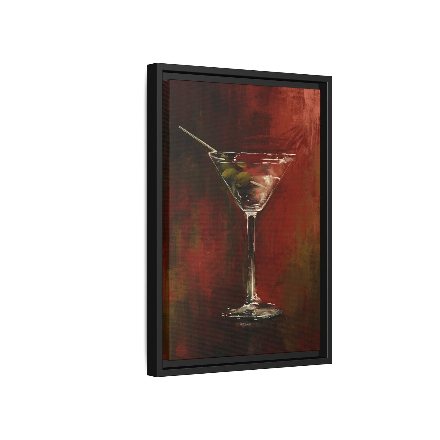 Martini Time - Gallery Wrapped Print with Black Frame