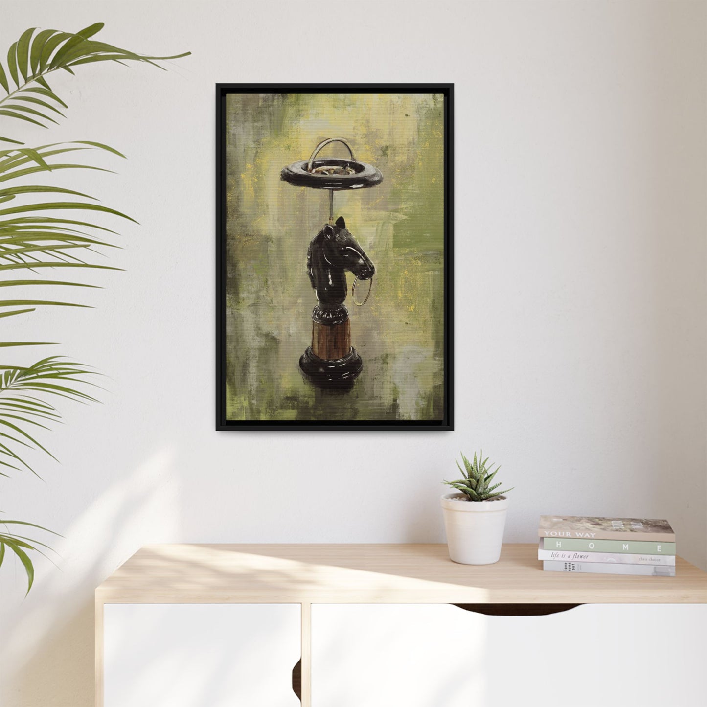 Horse Ashtray -  Gallery Wrapped Print with Black Frame