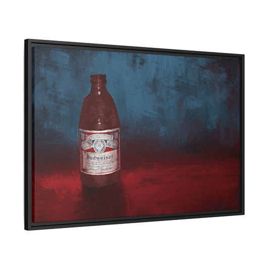 King of Cold – Vintage Beer Bottle Framed Canvas Print