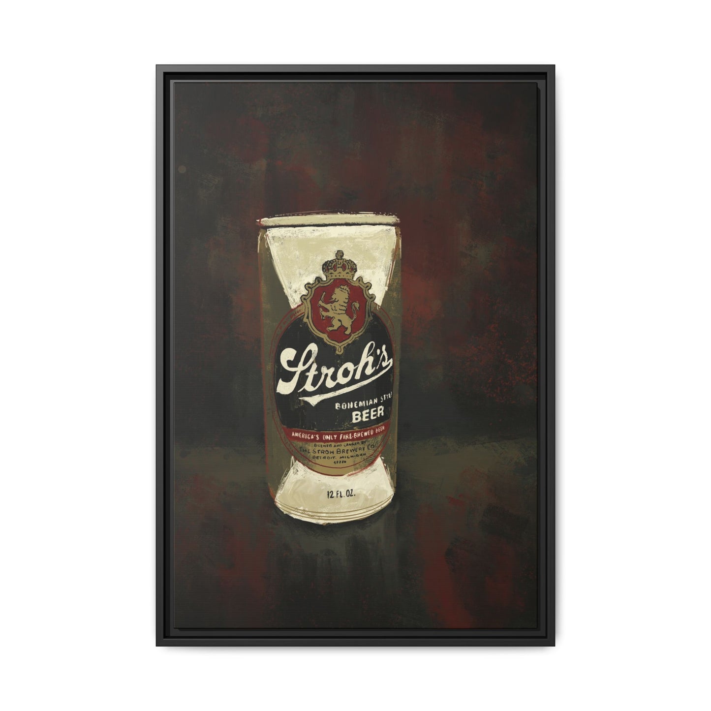 Detroit Classic Can - Gallery Wrapped Print with Black Frame