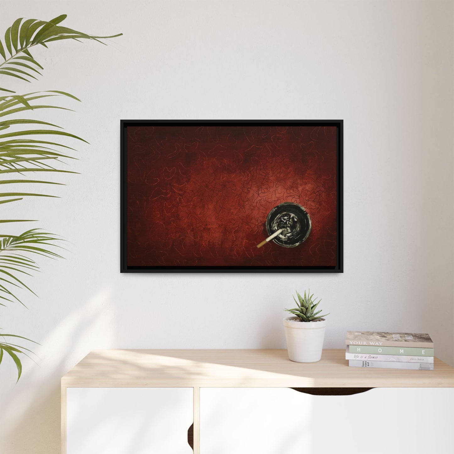 Midnight Diner Still Life - Gallery Wrapped Canvas with Black Frame