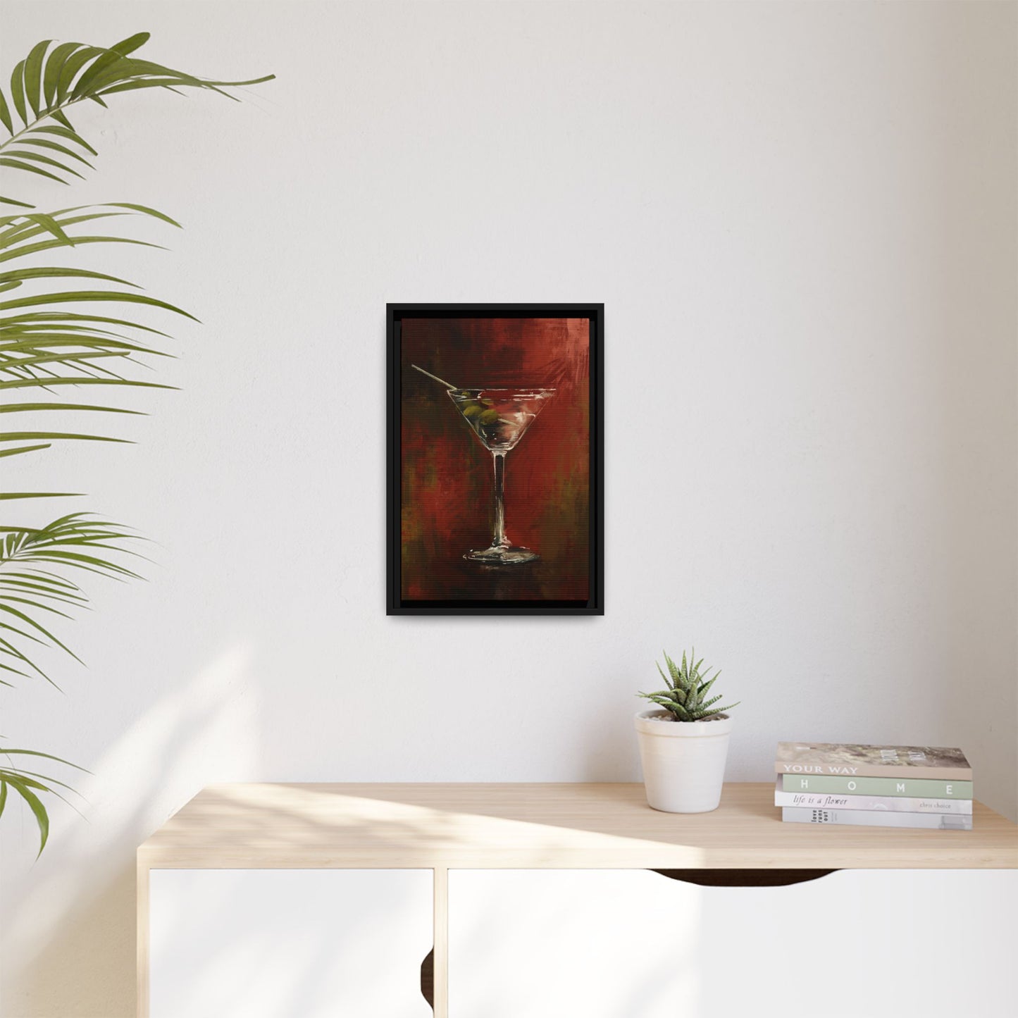 Martini Time - Gallery Wrapped Print with Black Frame