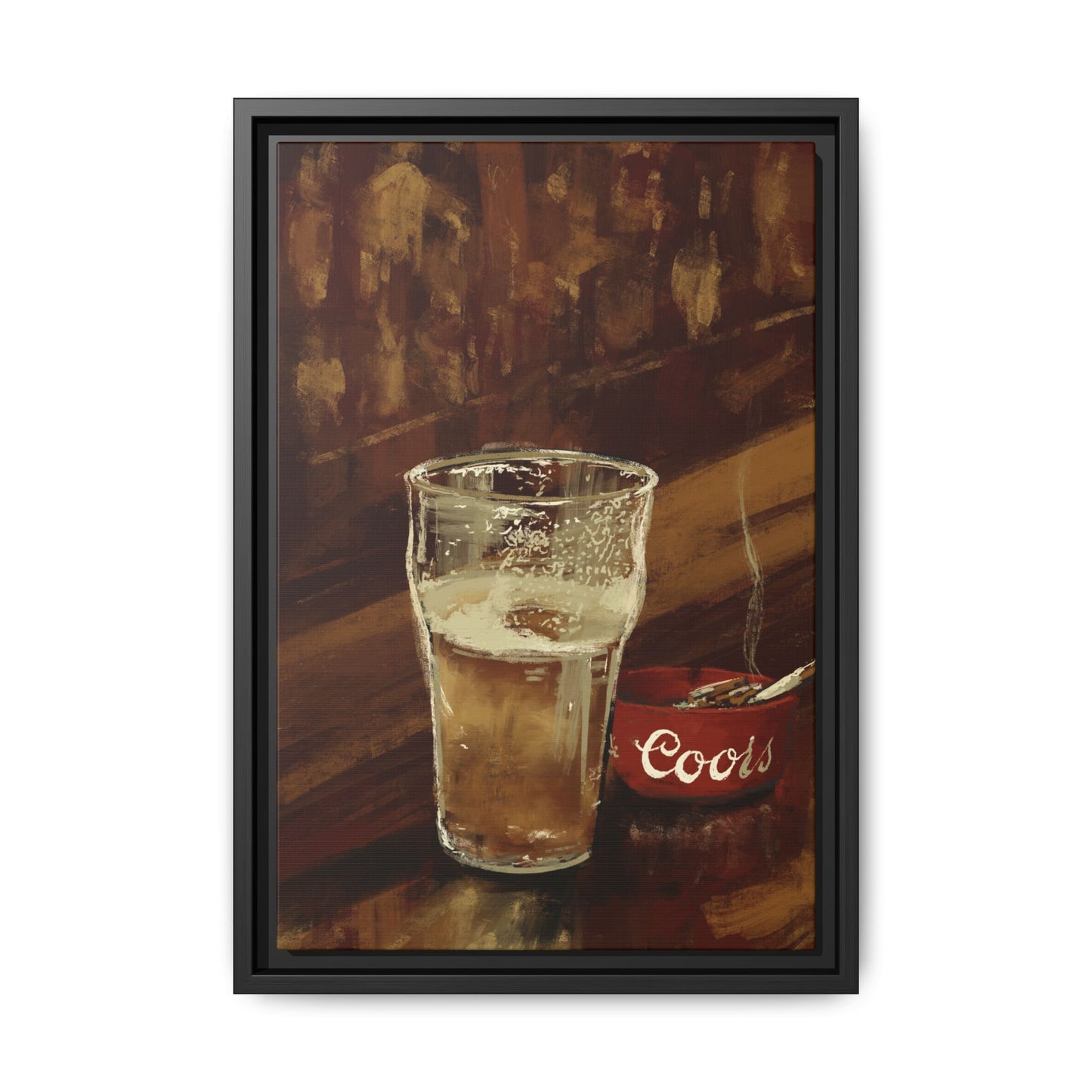 One for the Road Framed Canvas Ar