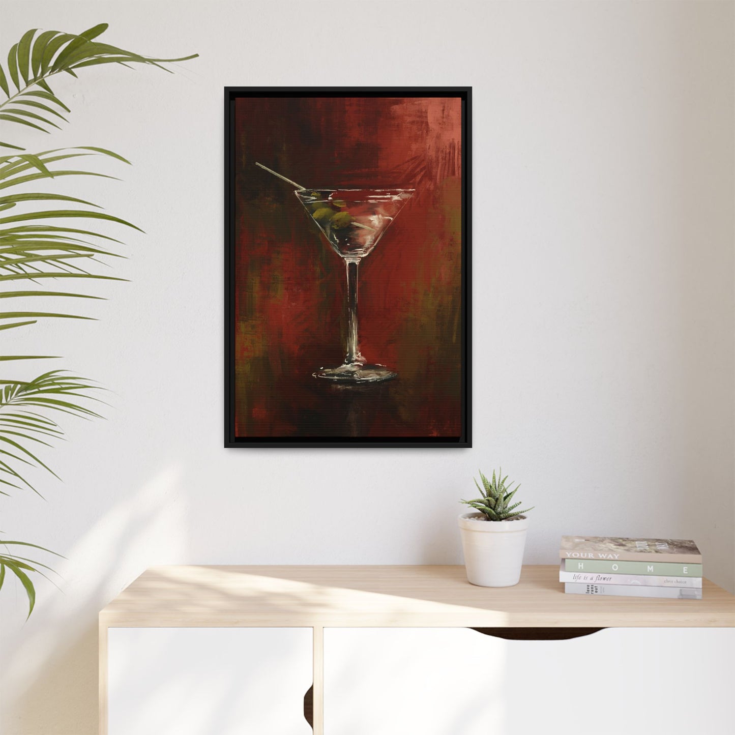 Martini Time - Gallery Wrapped Print with Black Frame