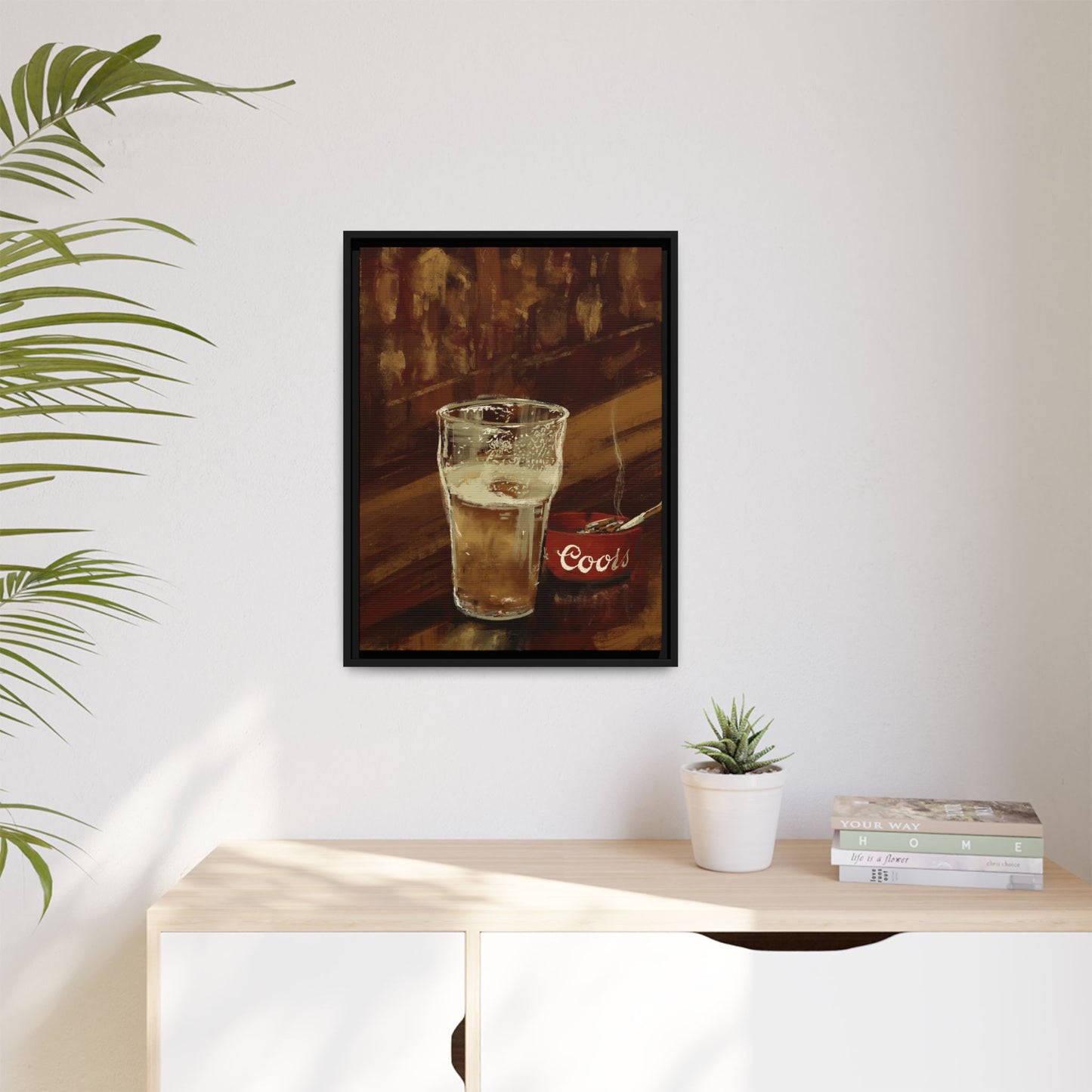 One for the Road Framed Canvas Ar