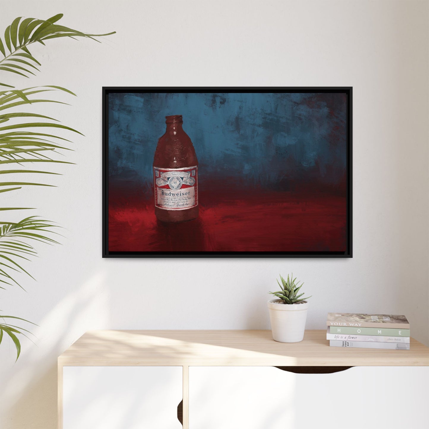 King of Cold – Vintage Beer Bottle Framed Canvas Print