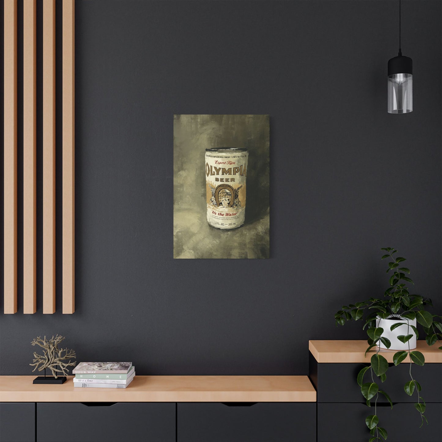Old-School Gold Can – Retro Canvas Art