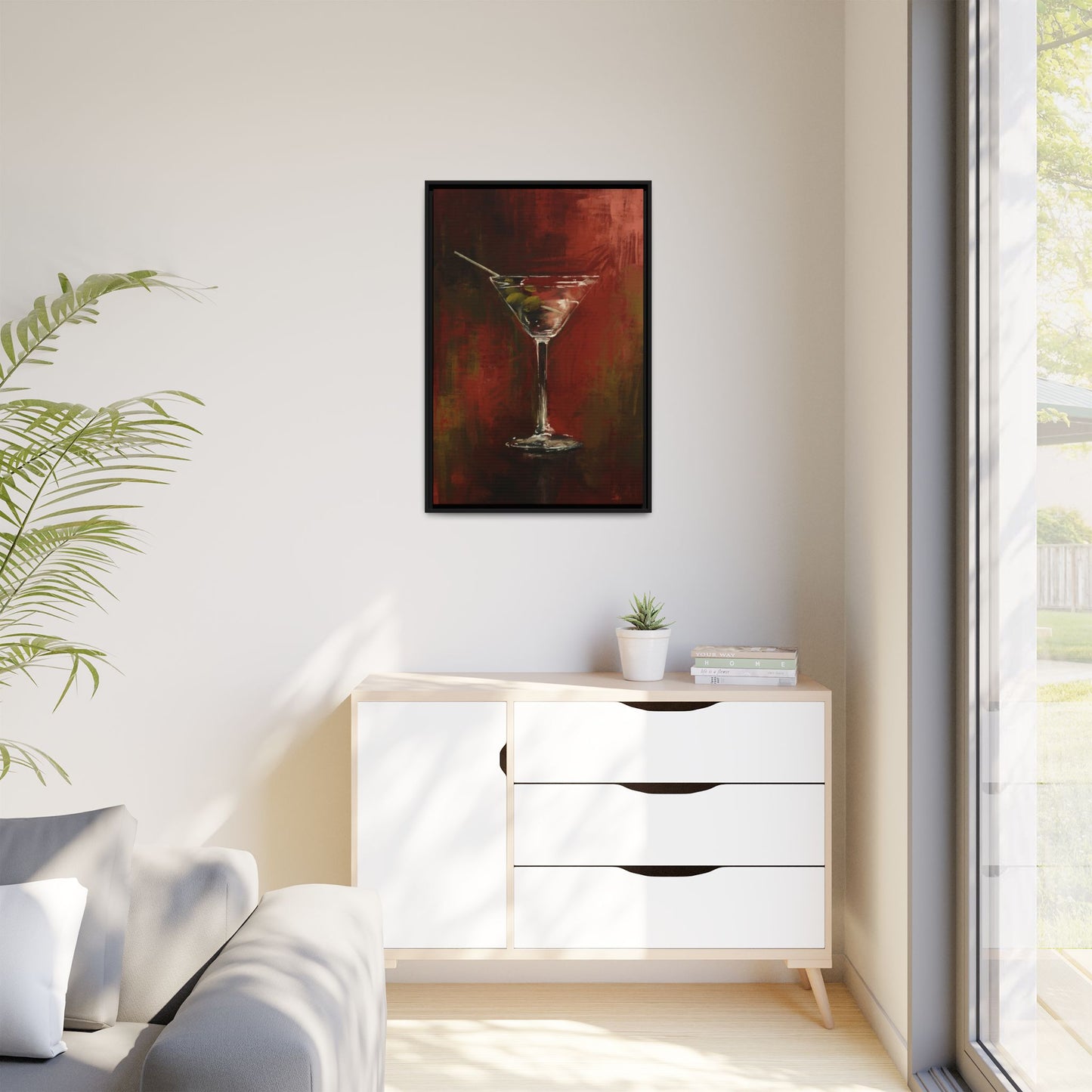 Martini Time - Gallery Wrapped Print with Black Frame
