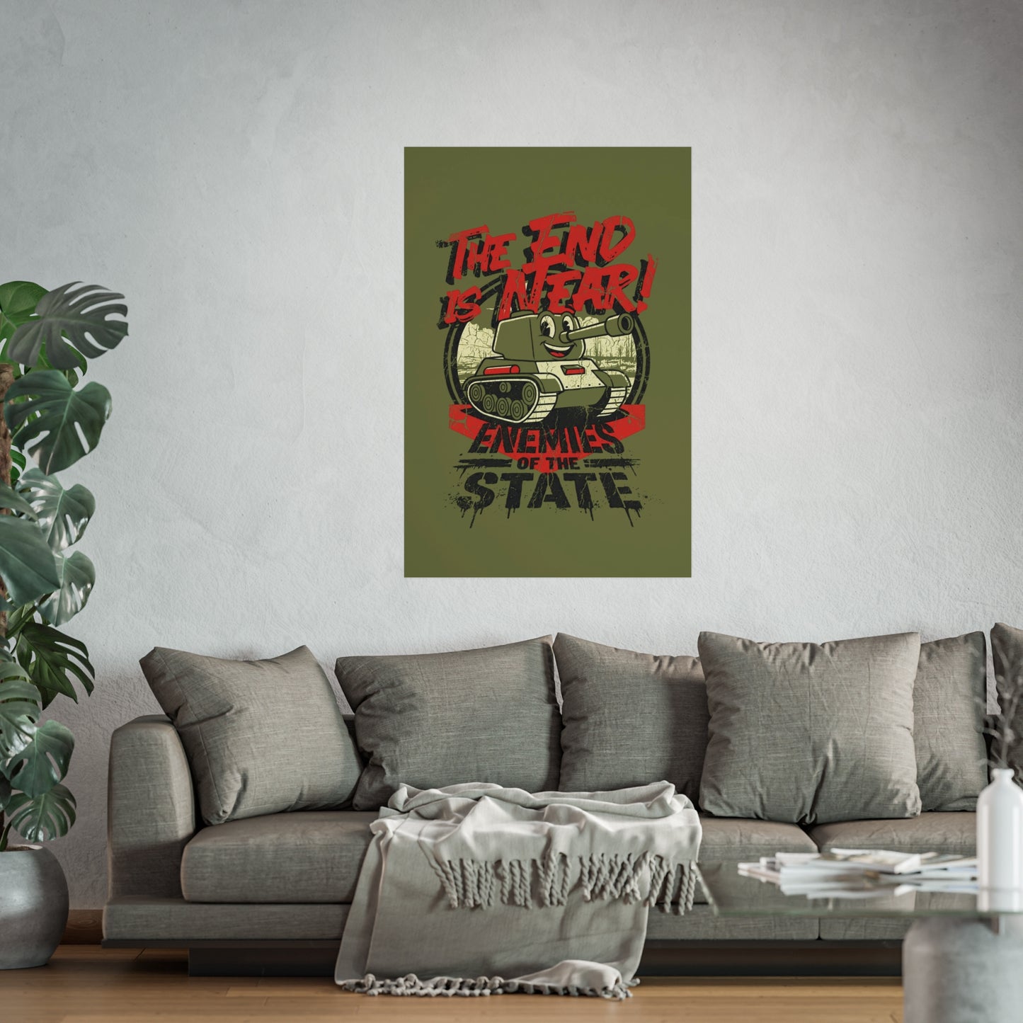 Cartoon Tank Print — Fine Art Poster