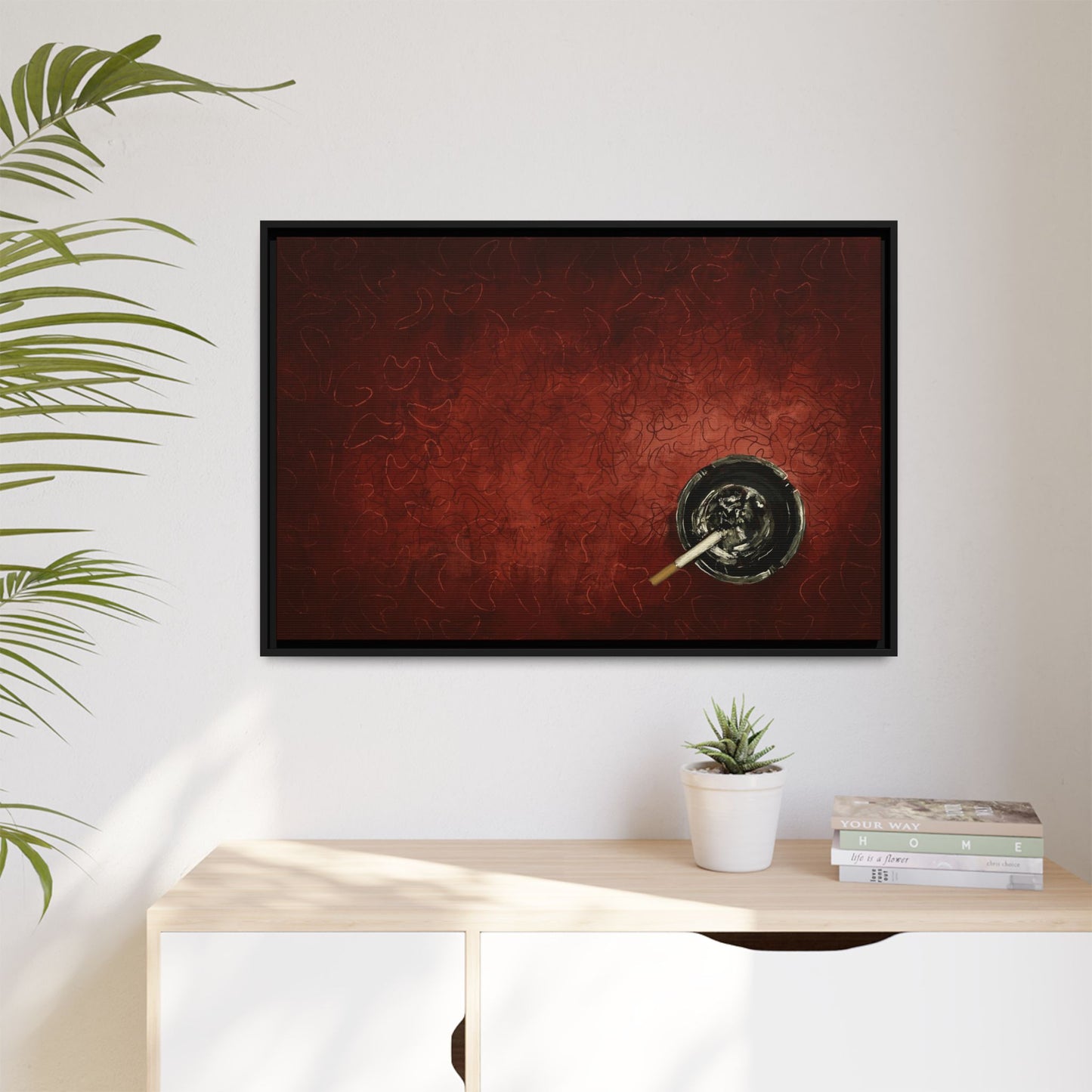 Midnight Diner Still Life - Gallery Wrapped Canvas with Black Frame