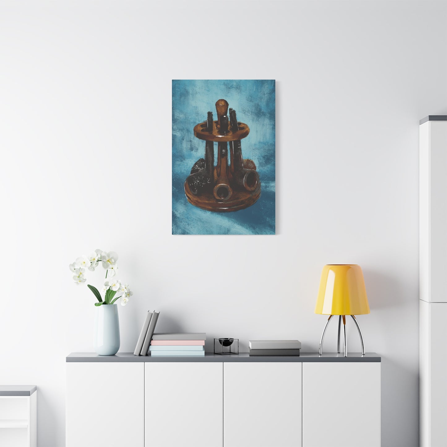 Resting Pipes – Rustic Tobacco Canvas Wall Art