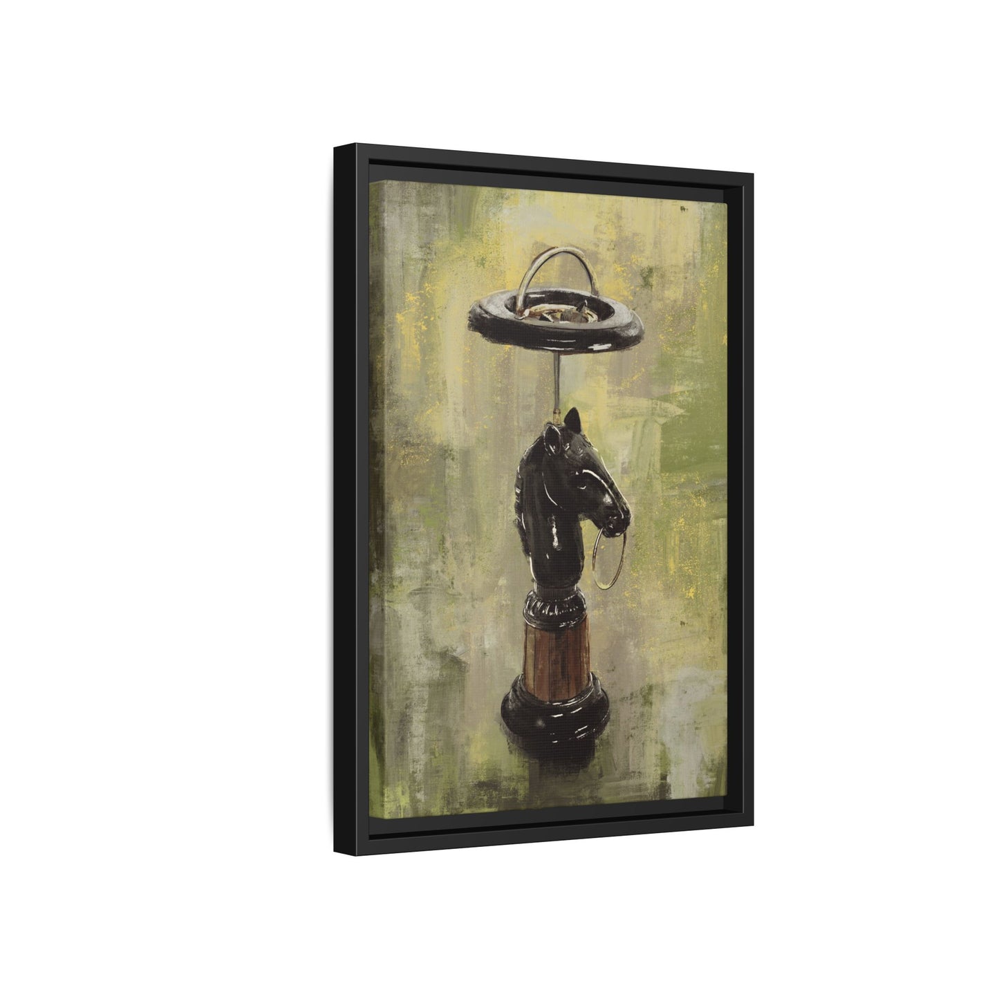 Horse Ashtray -  Gallery Wrapped Print with Black Frame