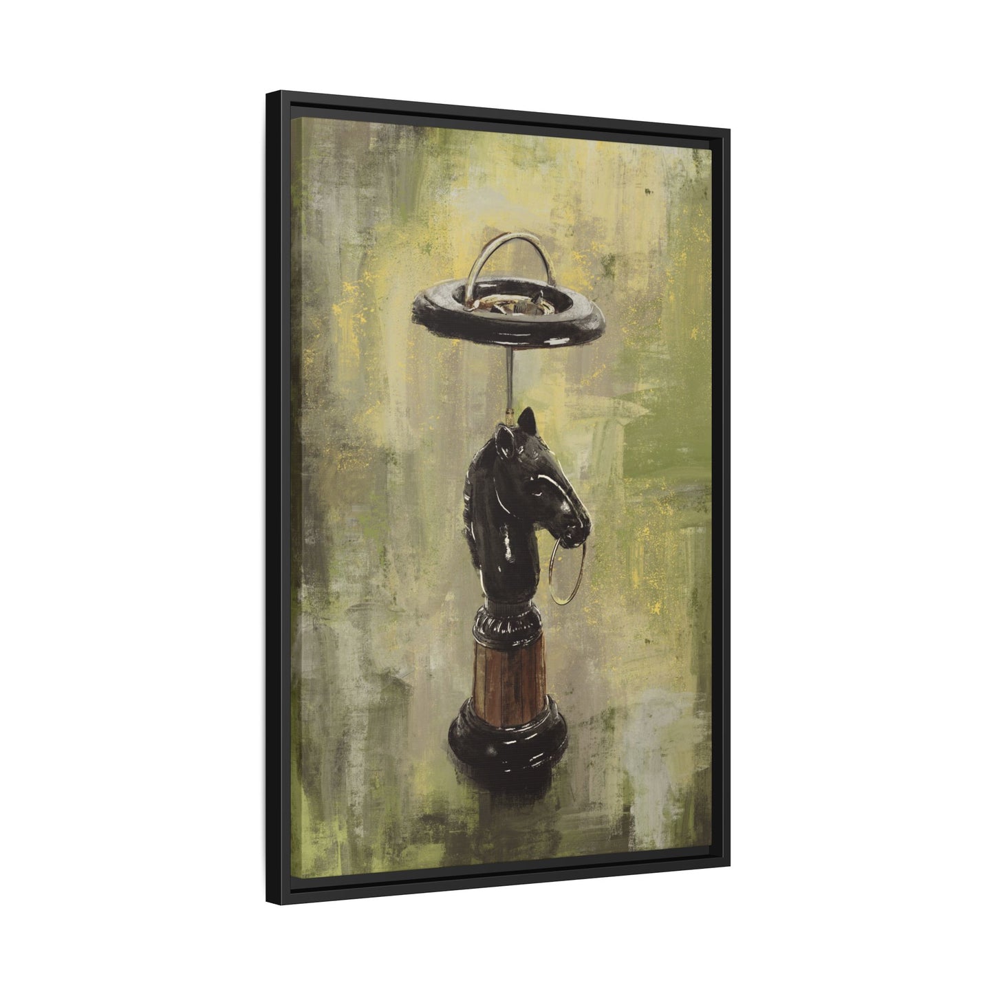 Horse Ashtray -  Gallery Wrapped Print with Black Frame