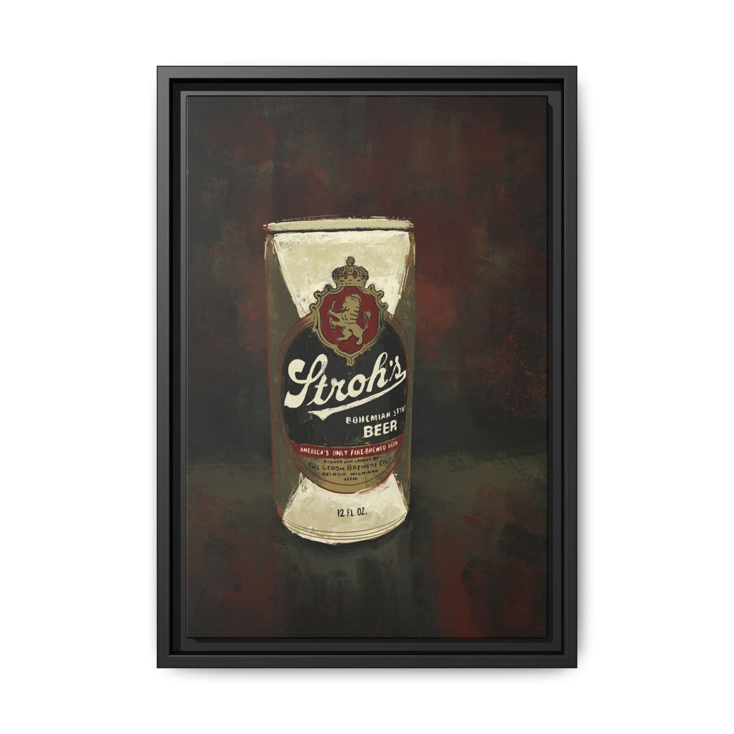 Detroit Classic Can - Gallery Wrapped Print with Black Frame