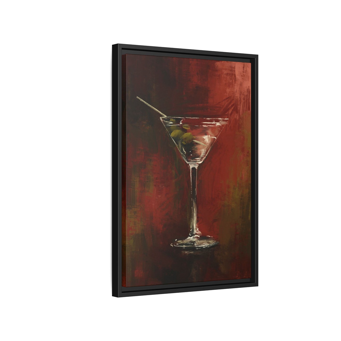 Martini Time - Gallery Wrapped Print with Black Frame