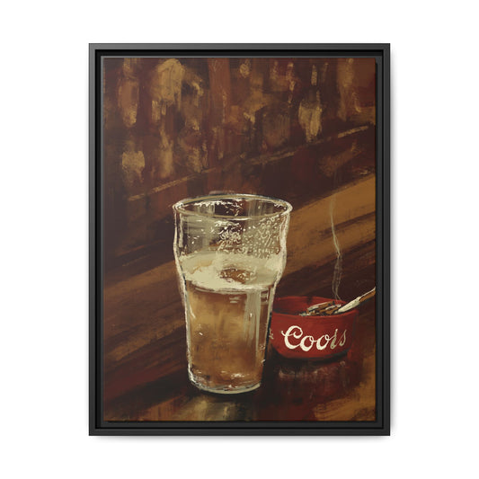 One for the Road Framed Canvas Ar