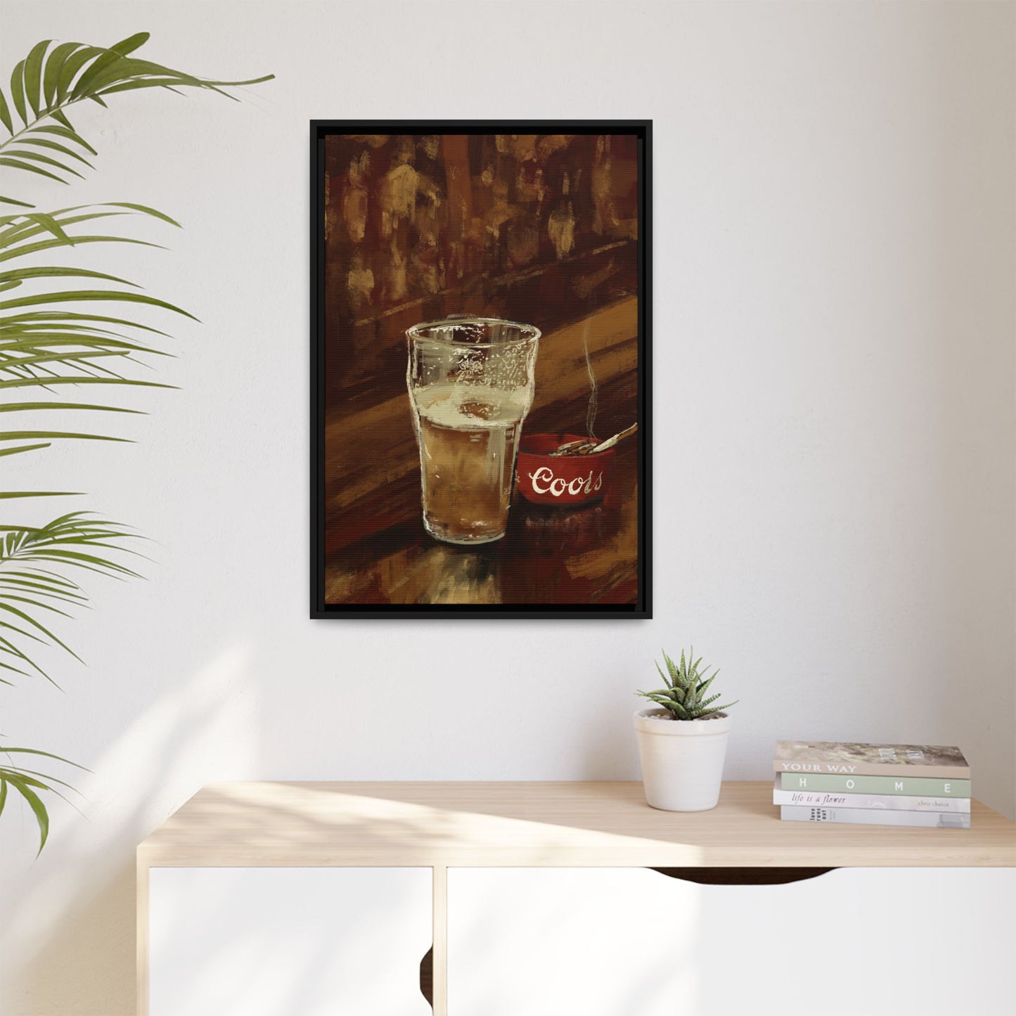 One for the Road Framed Canvas Ar