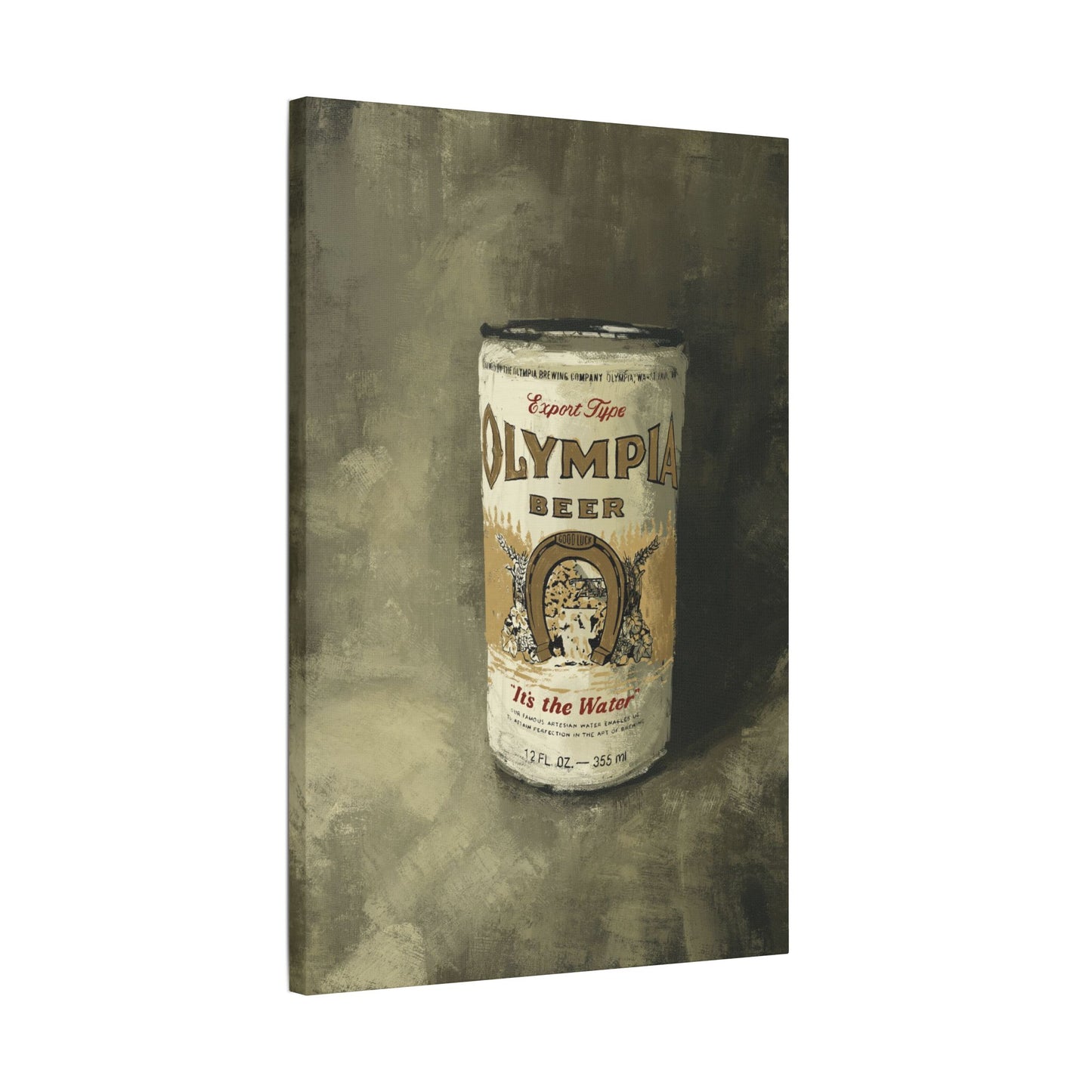 Old-School Gold Can – Retro Canvas Art