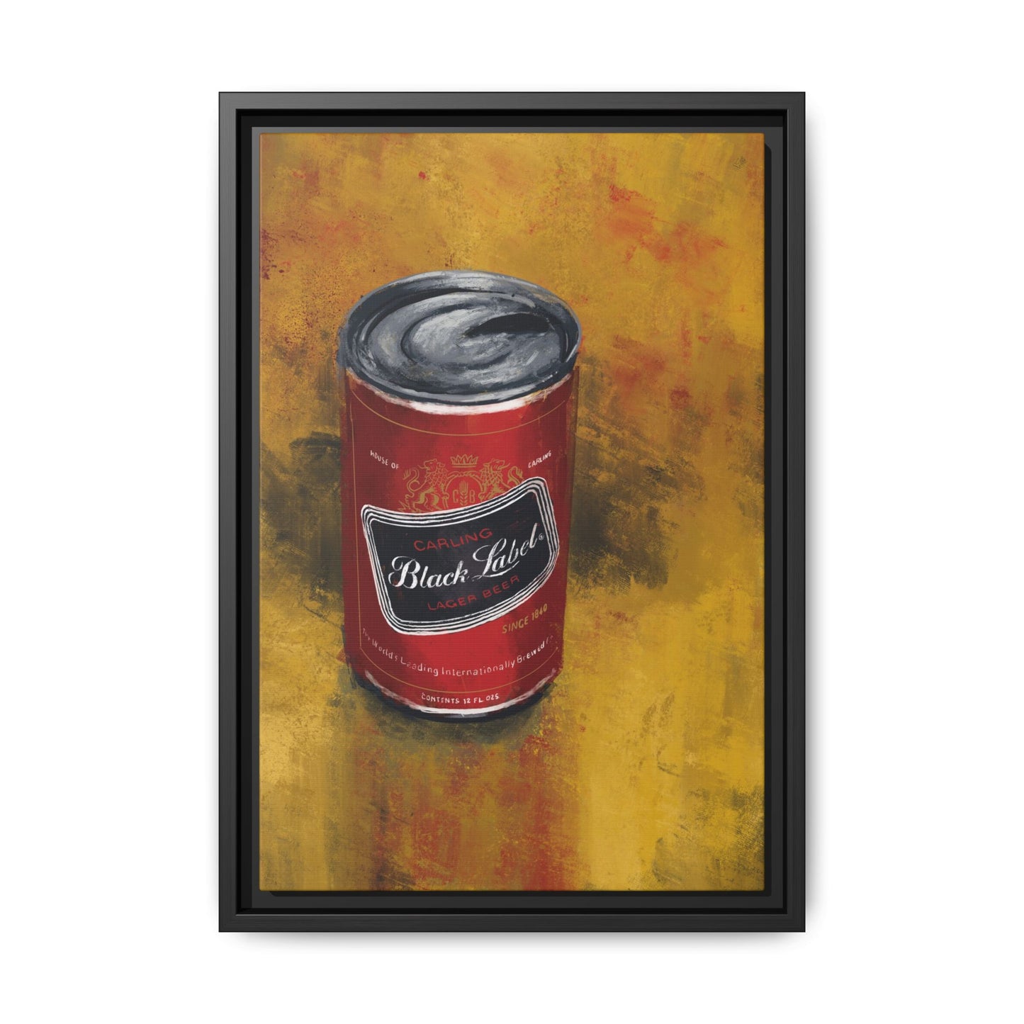 Black Label Boldness Framed Canvas Print