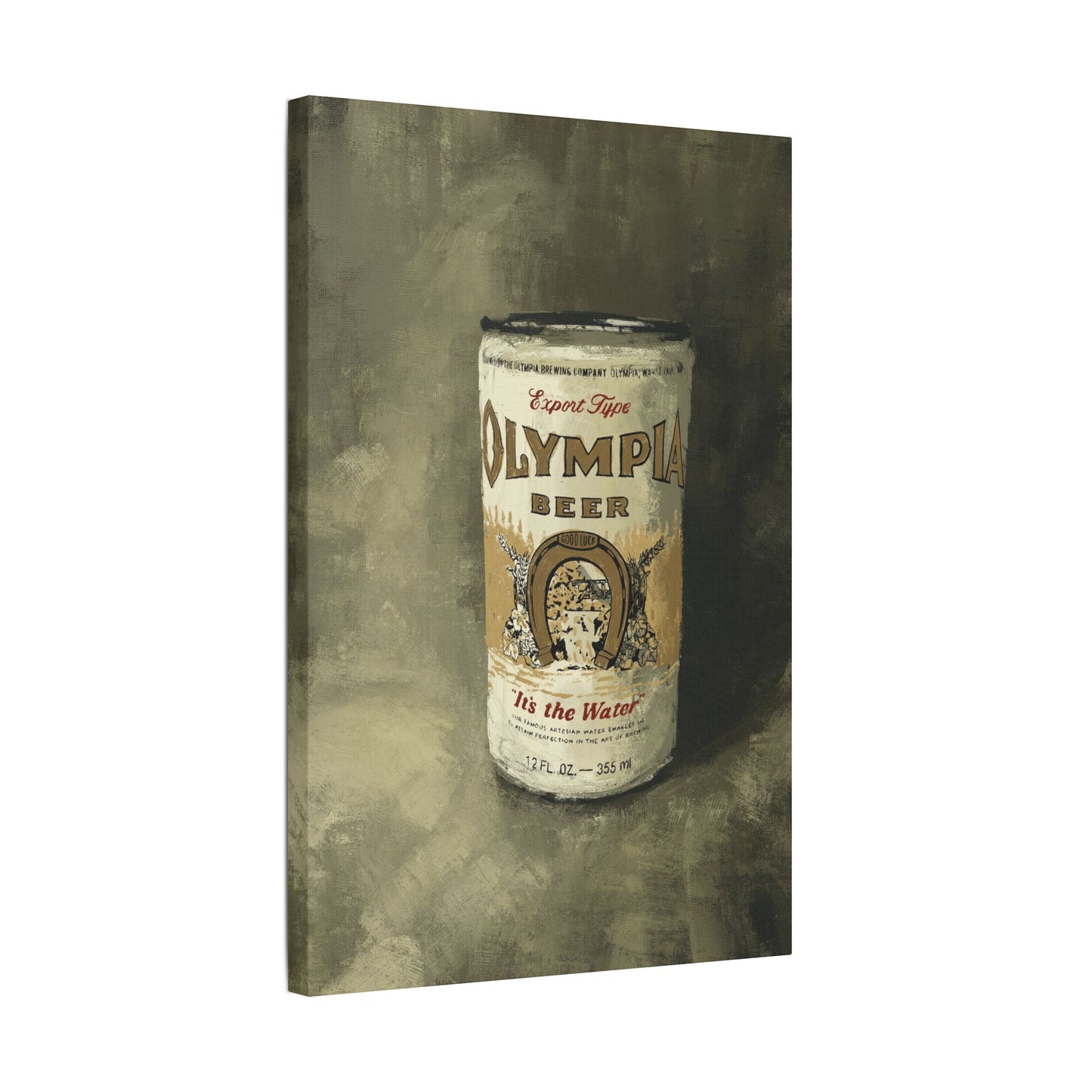 Old-School Gold Can – Retro Canvas Art