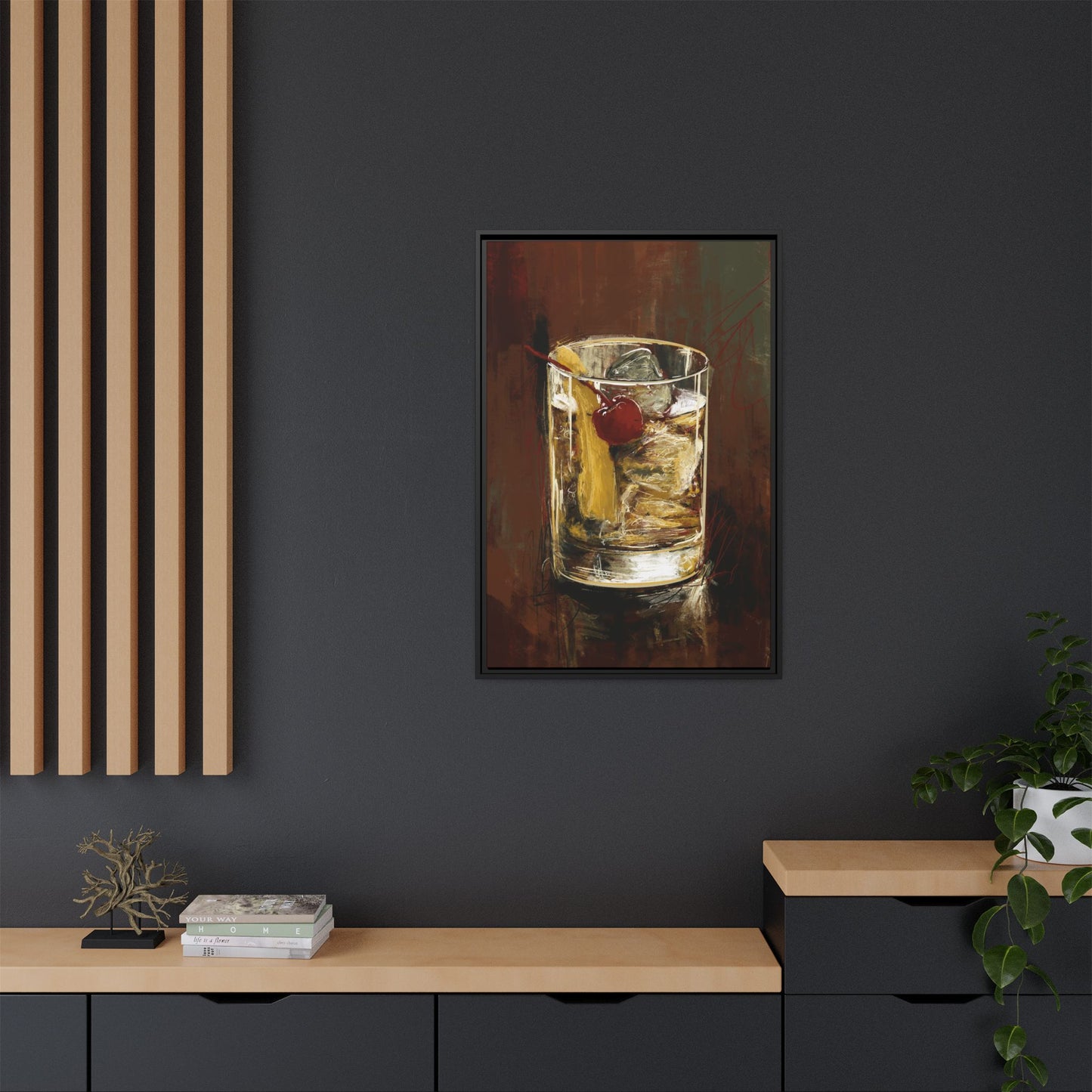 Old Fashion -  Gallery Wrapped Print with Black Frame