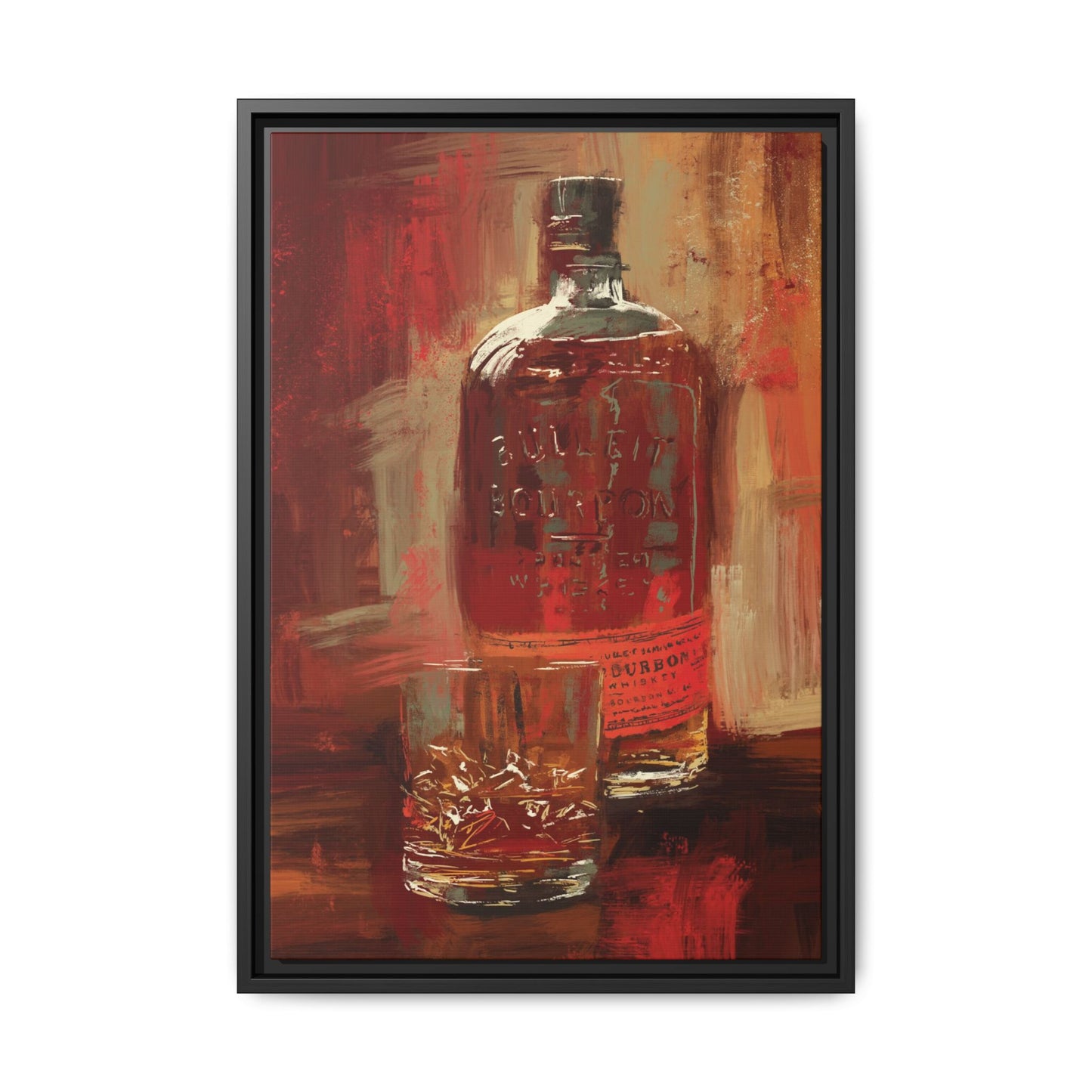 Frontier Pour - Gallery Wrapped Print with Black Frame