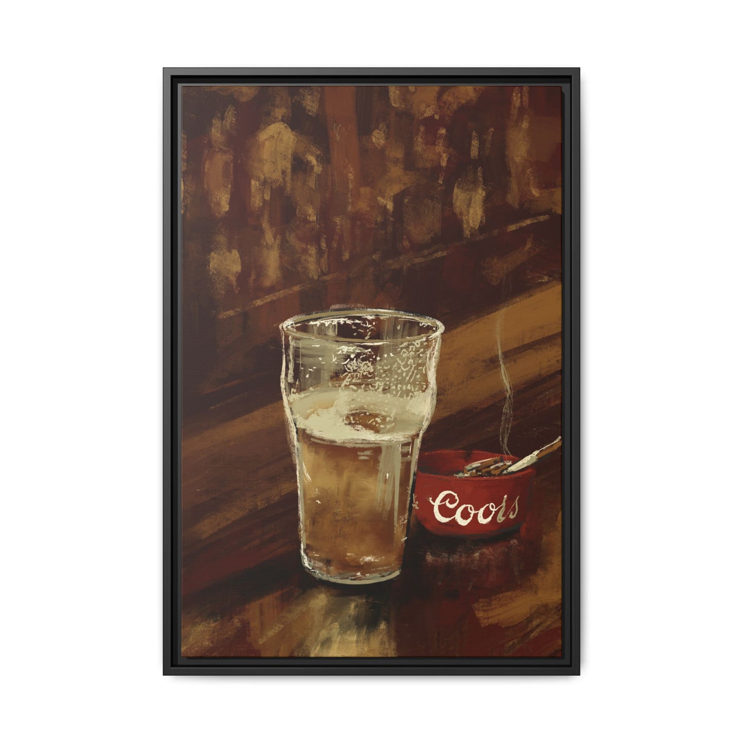 One for the Road Framed Canvas Ar