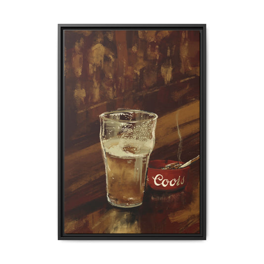 One for the Road Framed Canvas Ar