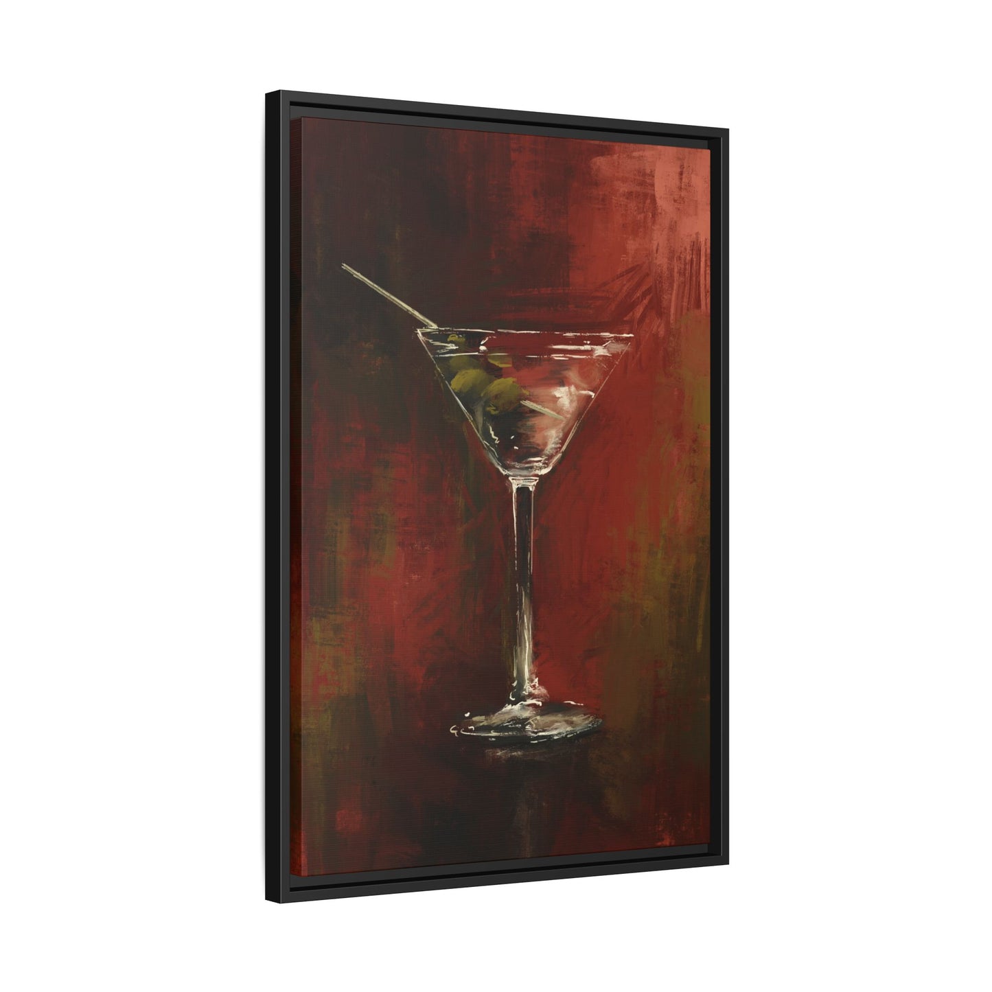 Martini Time - Gallery Wrapped Print with Black Frame