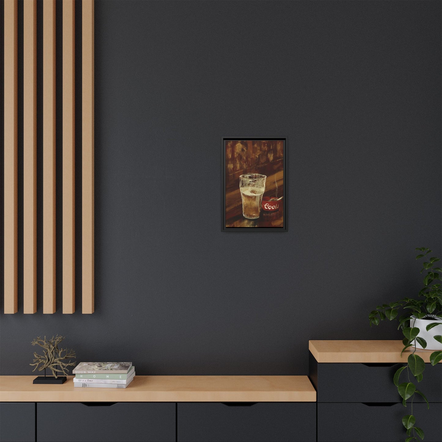 One for the Road Framed Canvas Ar