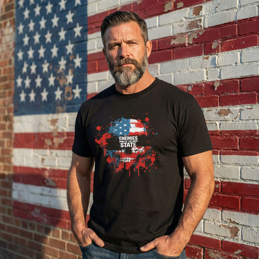 American Flag Skull Shirt