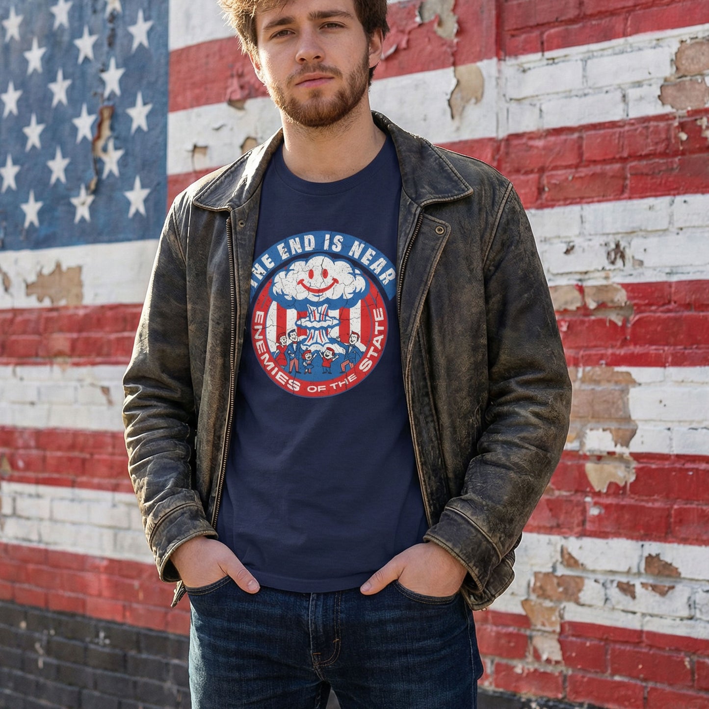 “The End Is Near” Retro Nuclear Cartoon Tee