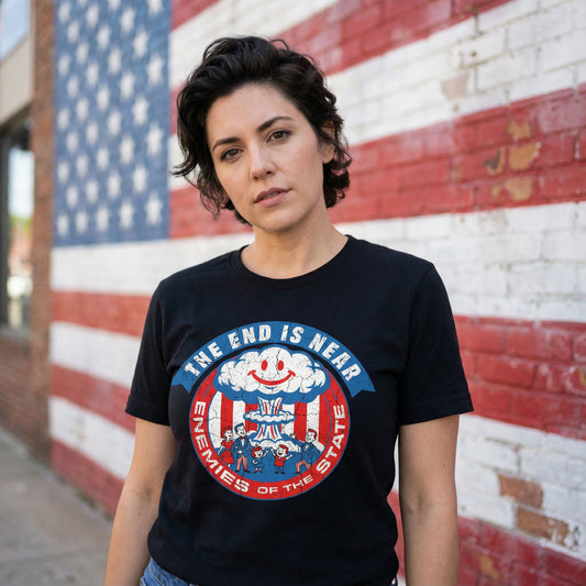 “The End Is Near” Retro Nuclear Cartoon Tee