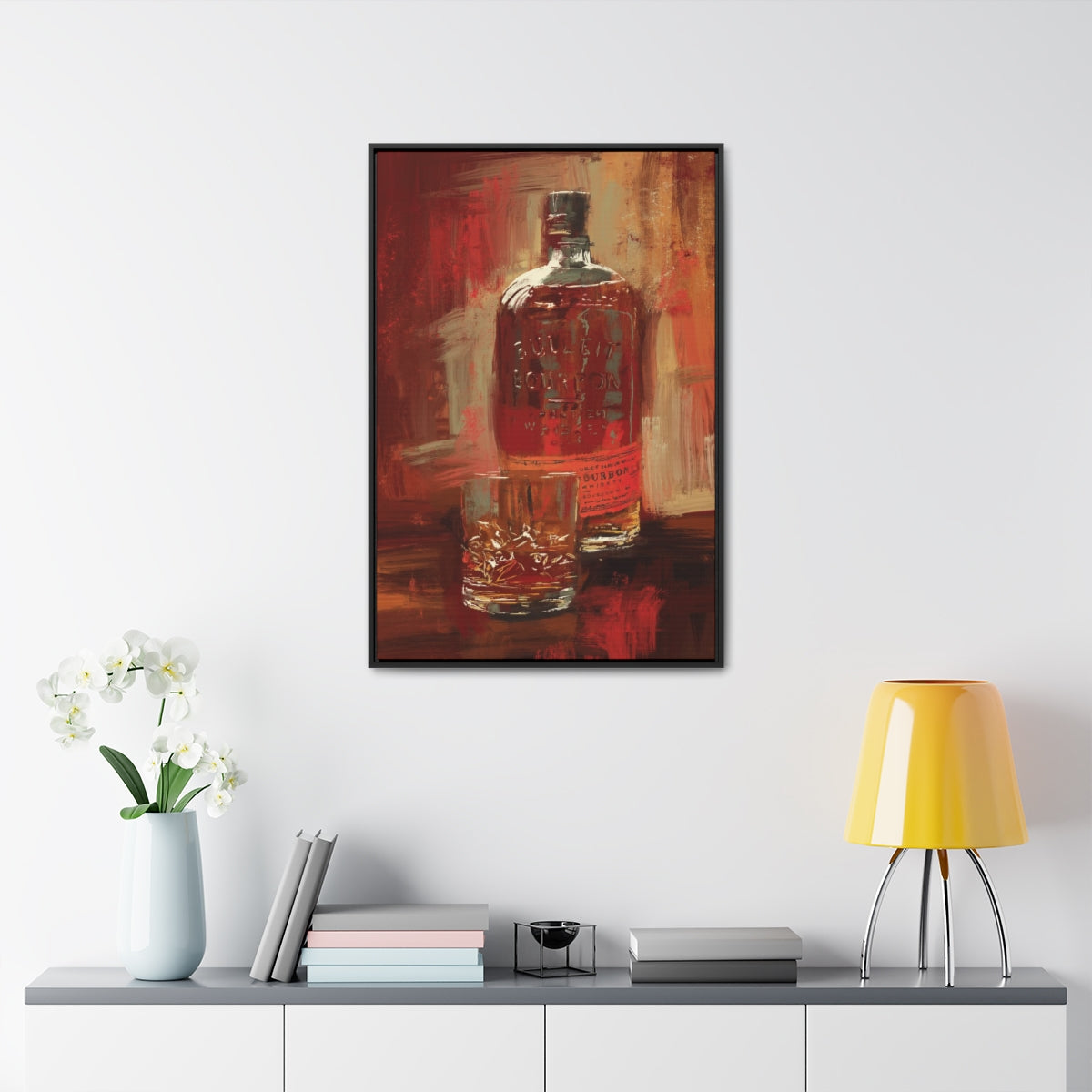 Frontier Pour - Gallery Wrapped Print with Black Frame