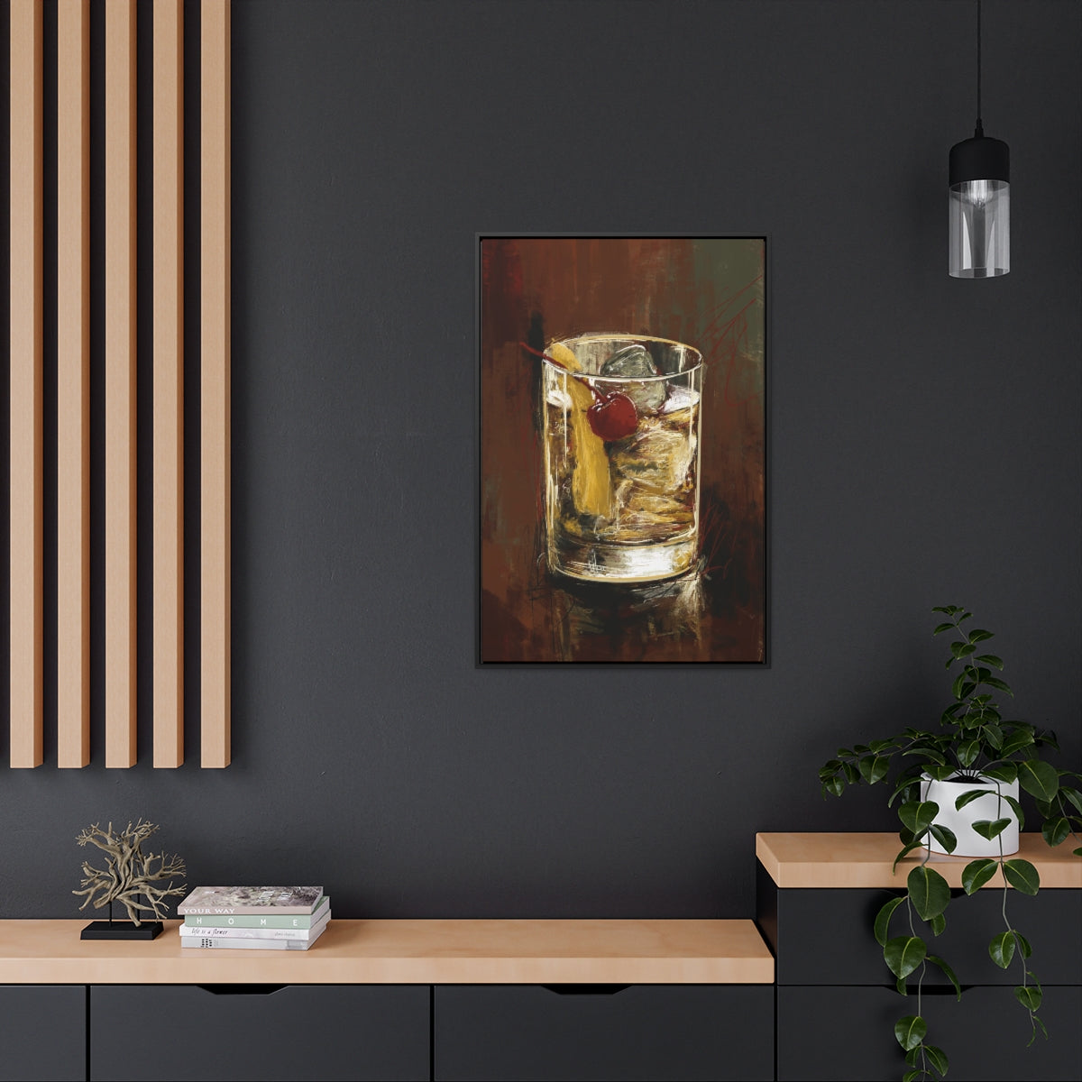 Old Fashion -  Gallery Wrapped Print with Black Frame