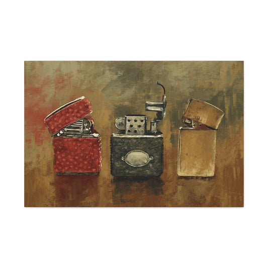 Old Flame - Vintage Lighter Art Canvas