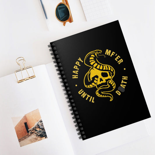 Happy ‘Til the End – Skull & Snake Notebook