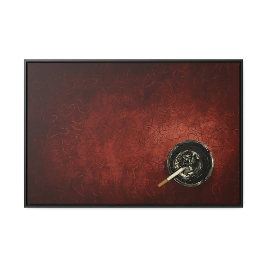 Diner Ashtray - Gallery Wrapped Canvas with Black Frame