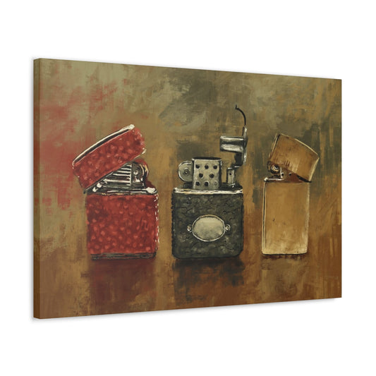 Old Flame - Vintage Lighter Art Canvas