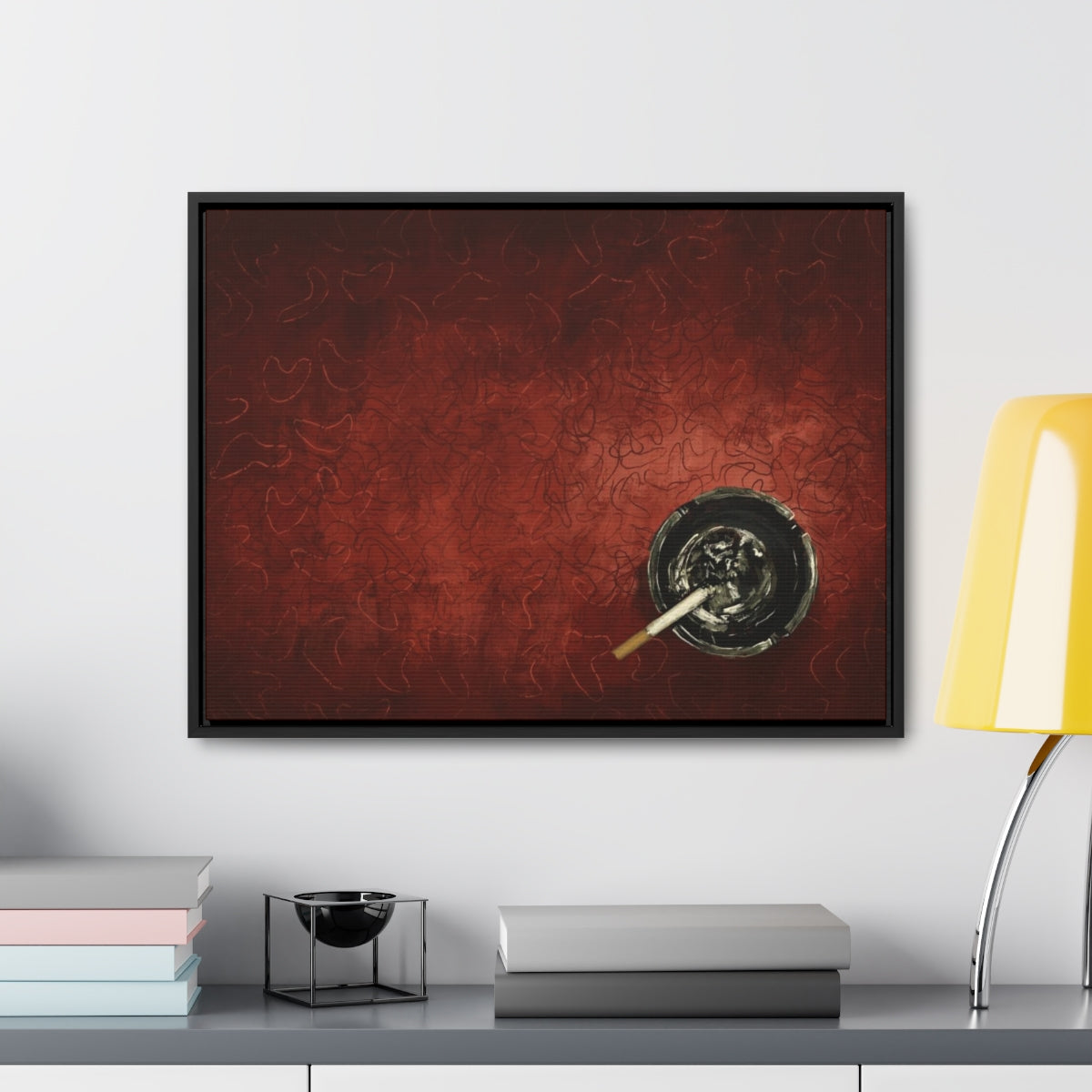 Diner Ashtray - Gallery Wrapped Canvas with Black Frame