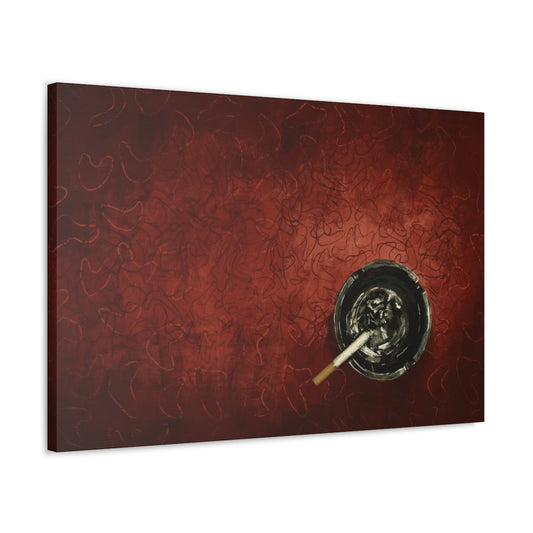 Diner Ashtray - Satin Canvas Print