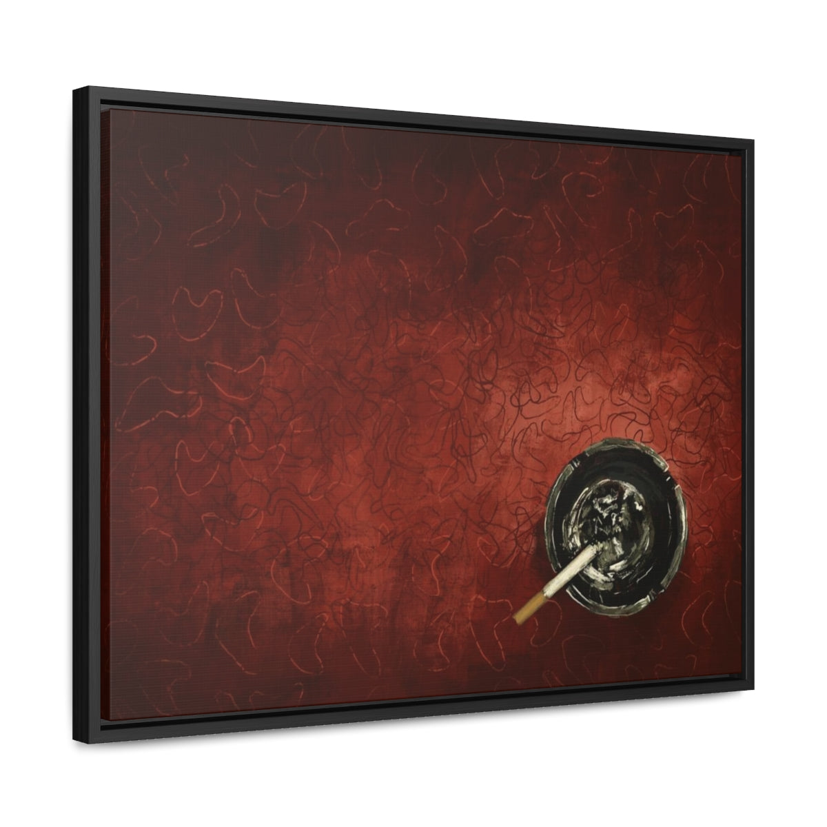 Diner Ashtray - Gallery Wrapped Canvas with Black Frame