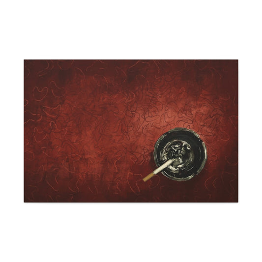 Diner Ashtray - Satin Canvas Print