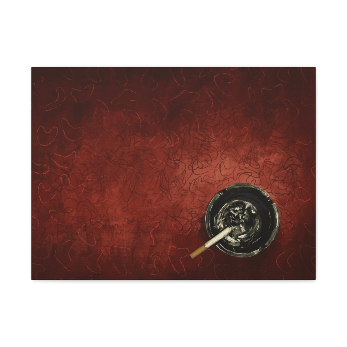 Diner Ashtray - Satin Canvas Print