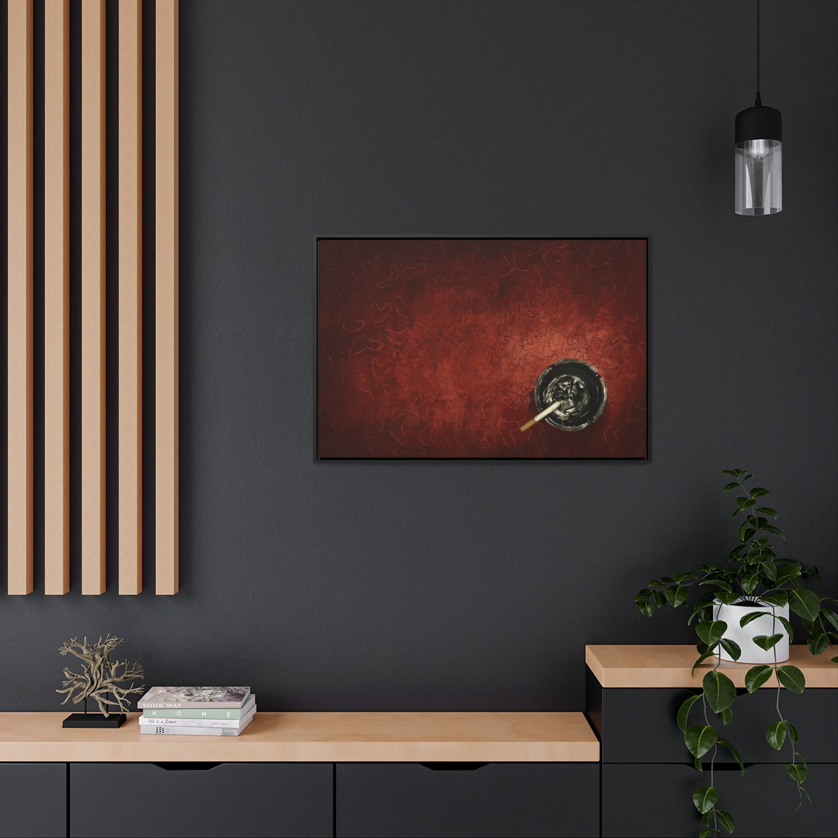 Diner Ashtray - Gallery Wrapped Canvas with Black Frame