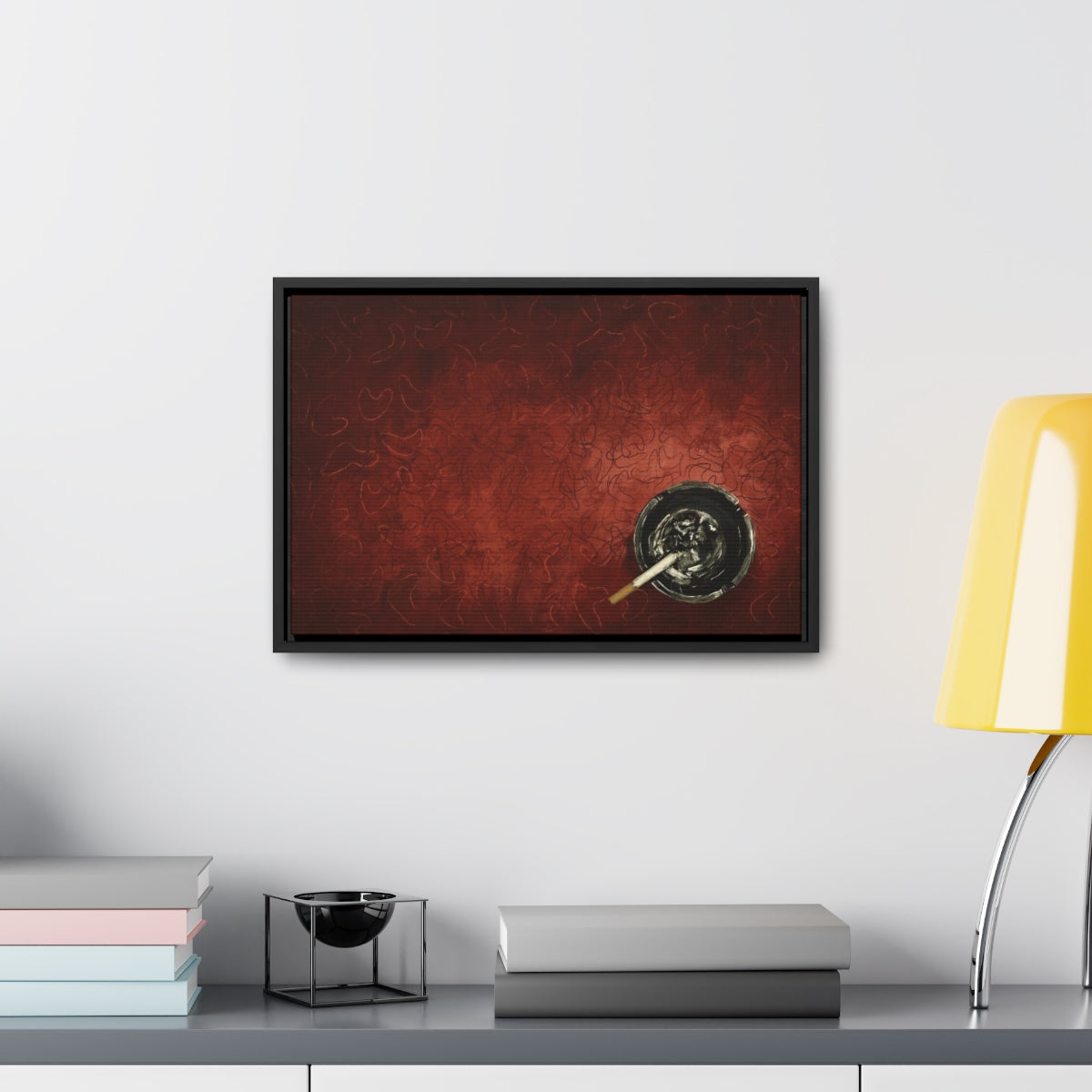 Diner Ashtray - Gallery Wrapped Canvas with Black Frame