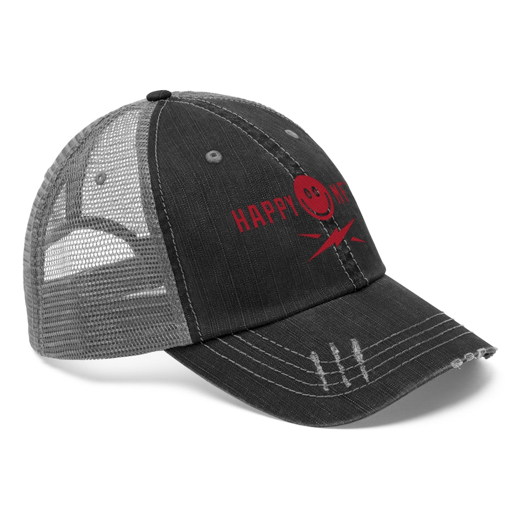 Happy MF'er Red Lightning Trucker Hat
